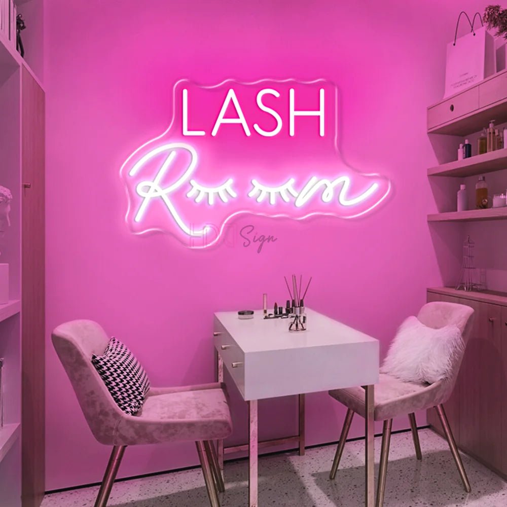 Neon Sign Lights LASH Room - Lumen Attic