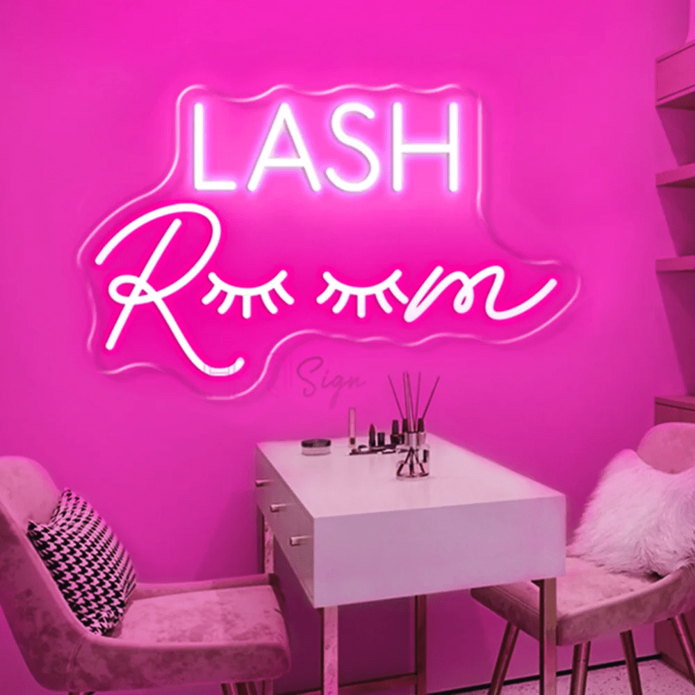 Neon Sign Lights LASH Room - Lumen Attic