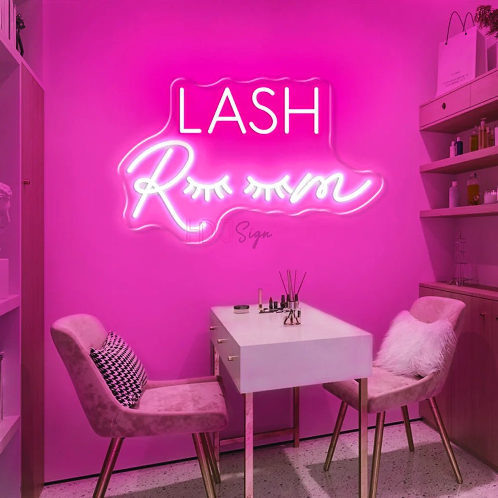 Neon Sign Lights LASH Room - Lumen Attic