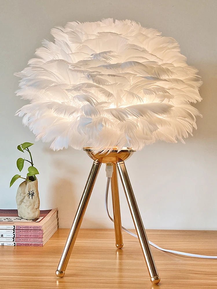 Nordic Feather Table Lamp - Lumen Attic