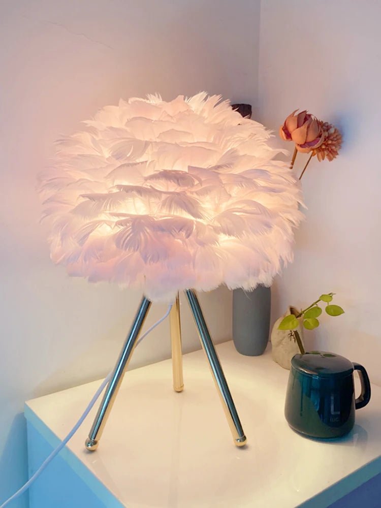 Nordic Feather Table Lamp - Lumen Attic