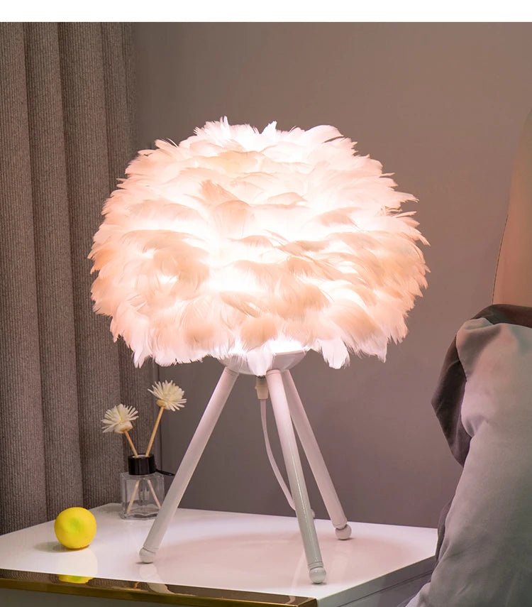 Nordic Feather Table Lamp - Lumen Attic