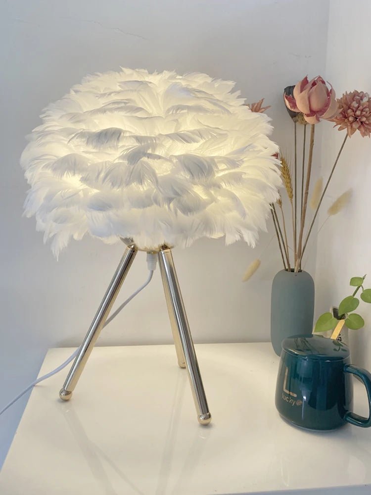 Nordic Feather Table Lamp - Lumen Attic