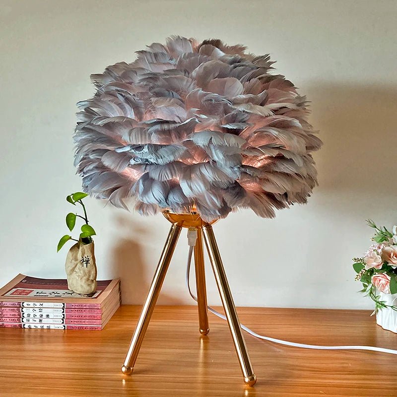 Nordic Feather Table Lamp - Lumen Attic