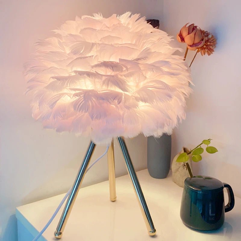 Nordic Feather Table Lamp - Lumen Attic