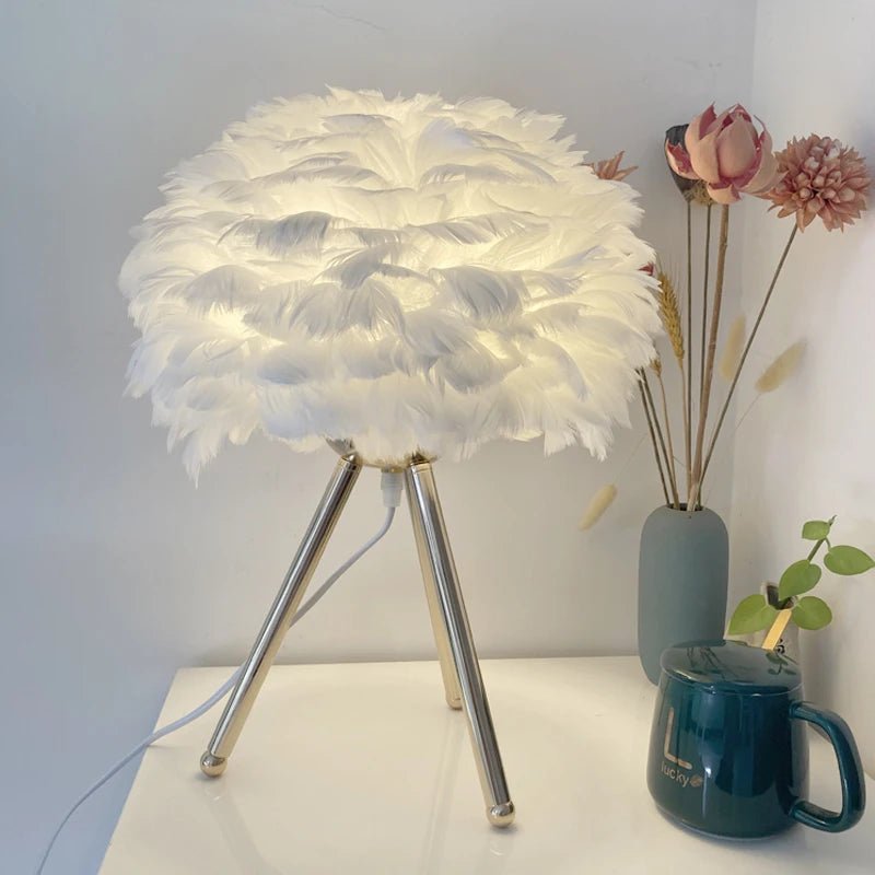 Nordic Feather Table Lamp - Lumen Attic