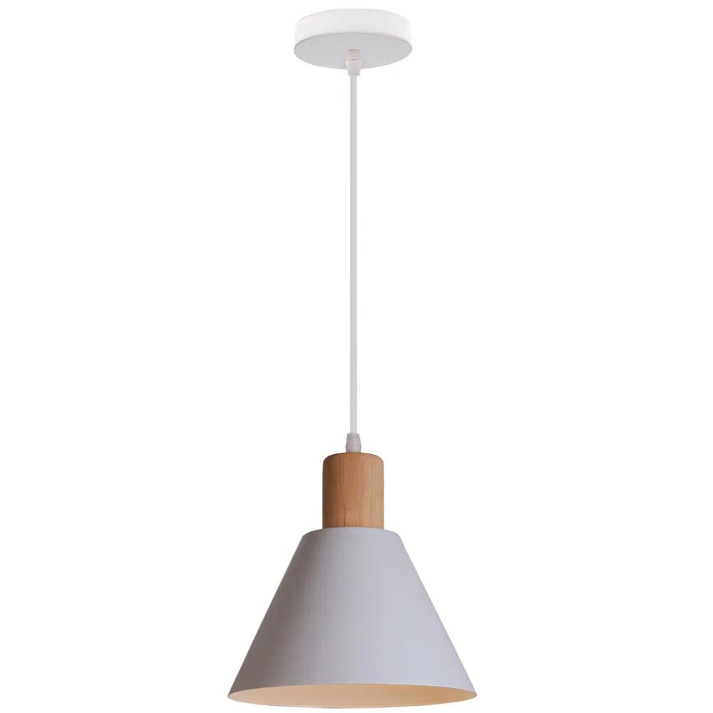 NordicCharm Iron Wood Pendant Lights - Lumen Attic