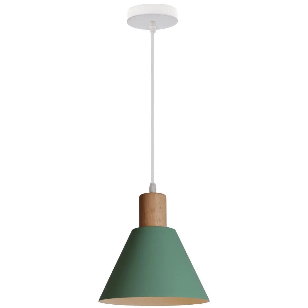 NordicCharm Iron Wood Pendant Lights - Lumen Attic