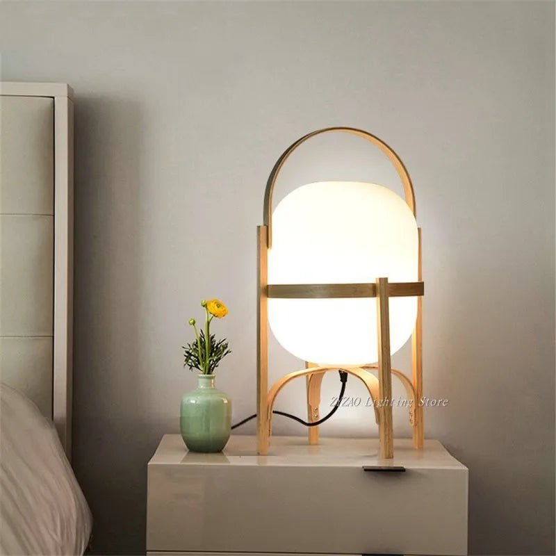 NorthStar Luminis Wooden Lantern Table Lamp - Lumen Attic