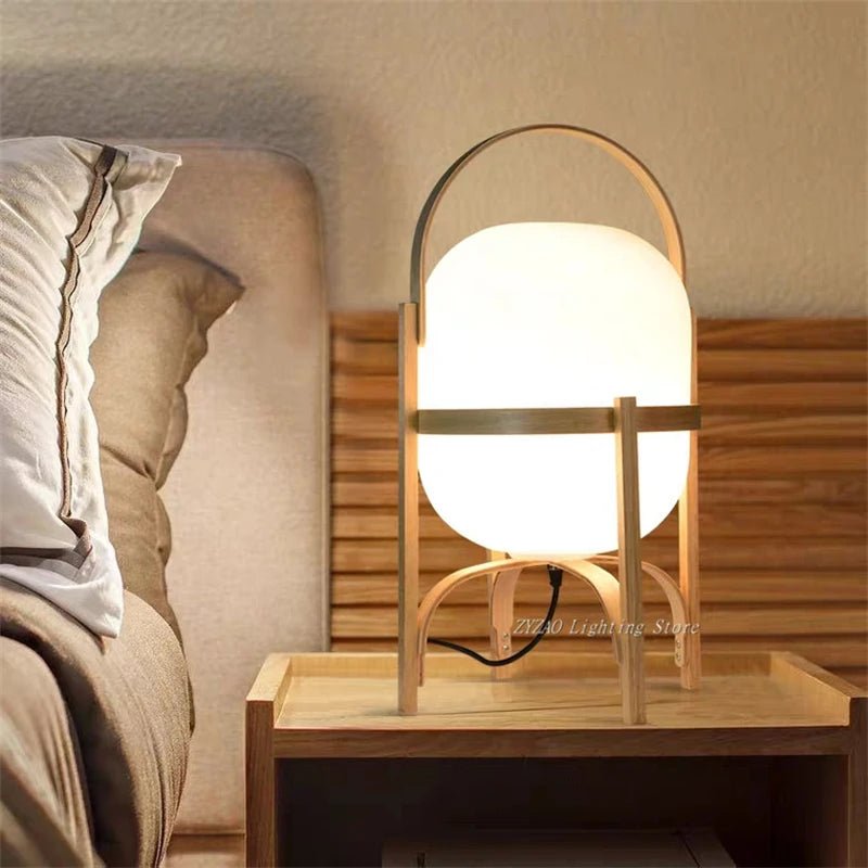 NorthStar Luminis Wooden Lantern Table Lamp - Lumen Attic