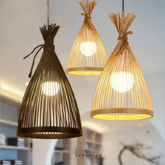 OIN Rattan Wicker Bamboo Pendant Lamp - Lumen Attic