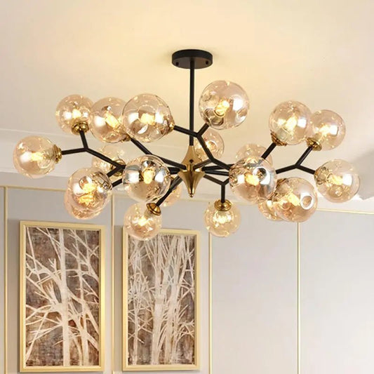 OWEN LYCA Chromo Glass Ball Chandelier - Lumen Attic