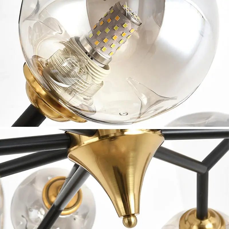 OWEN LYCA Chromo Glass Ball Chandelier - Lumen Attic