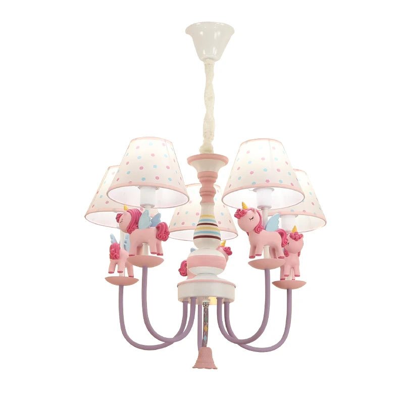 Pink Horse Children's Room LED Chandelier - Lumen Attic