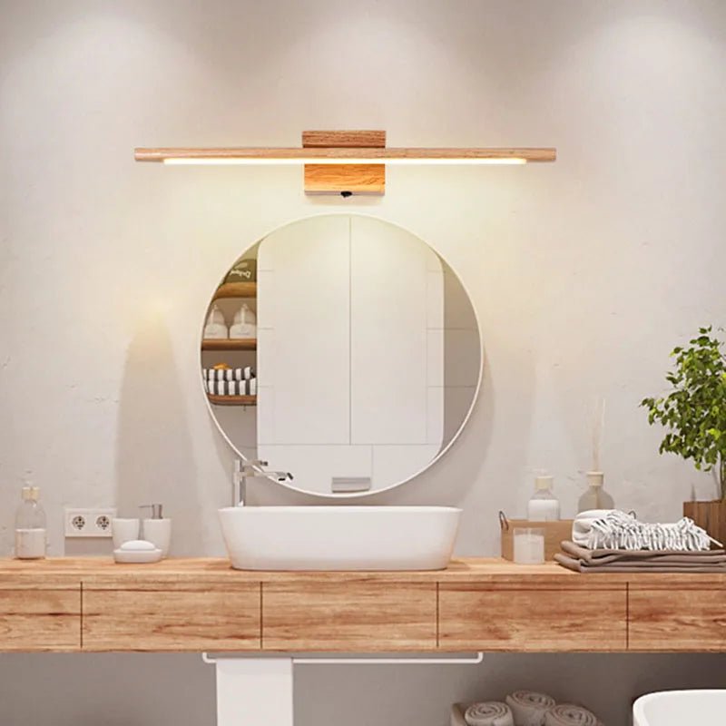 Quashion Solid Wood LED Mirror Light with Switch - Lumen Attic