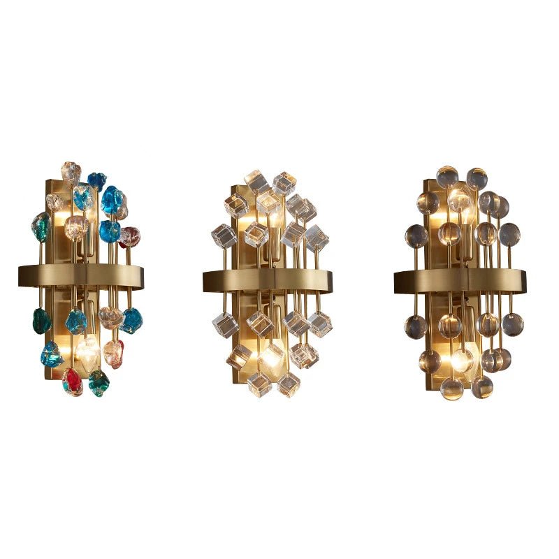 Rarmada Colorful Luxury Crystal Sconce - Lumen Attic