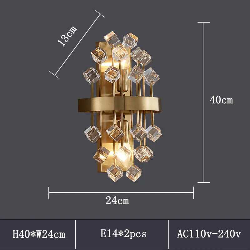 Rarmada Colorful Luxury Crystal Sconce - Lumen Attic