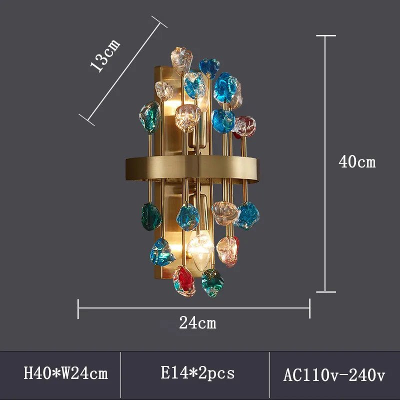 Rarmada Colorful Luxury Crystal Sconce - Lumen Attic