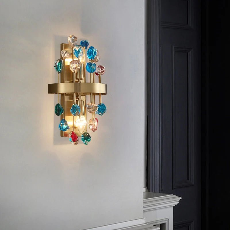 Rarmada Colorful Luxury Crystal Sconce - Lumen Attic