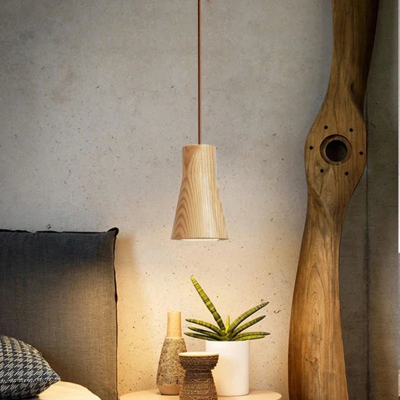 Rico Wood Pendant Light Decorative Hanging Lamp - Lumen Attic