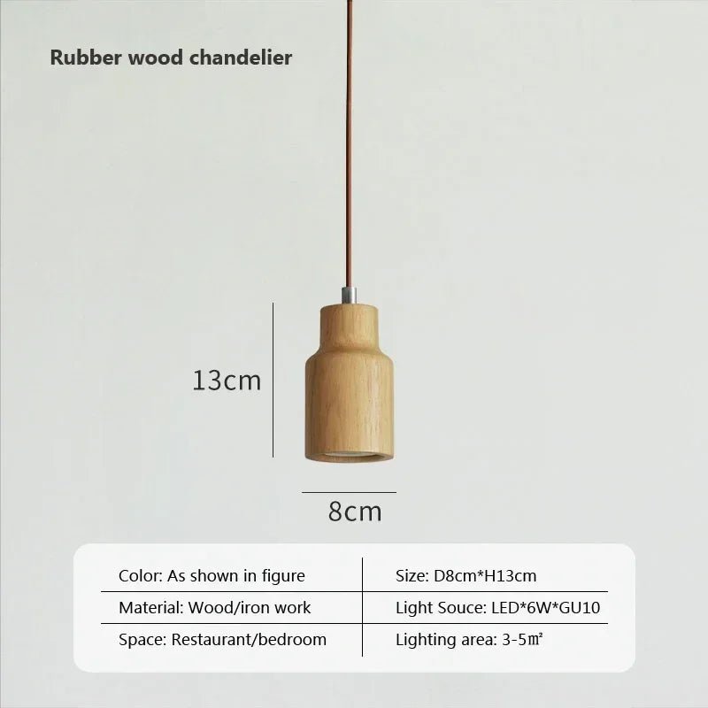 Rico Wood Pendant Light Decorative Hanging Lamp - Lumen Attic