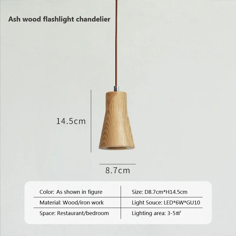 Rico Wood Pendant Light Decorative Hanging Lamp - Lumen Attic