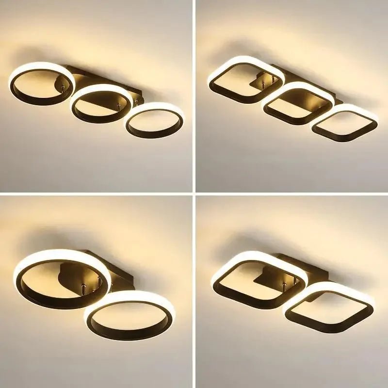 Sanoni Semi - Flush Mount Modern LED Ceiling Lights - Lumen Attic