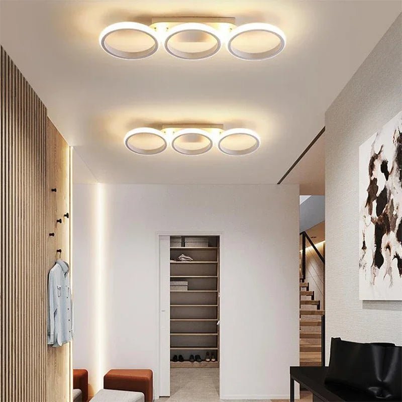 Sanoni Semi - Flush Mount Modern LED Ceiling Lights - Lumen Attic