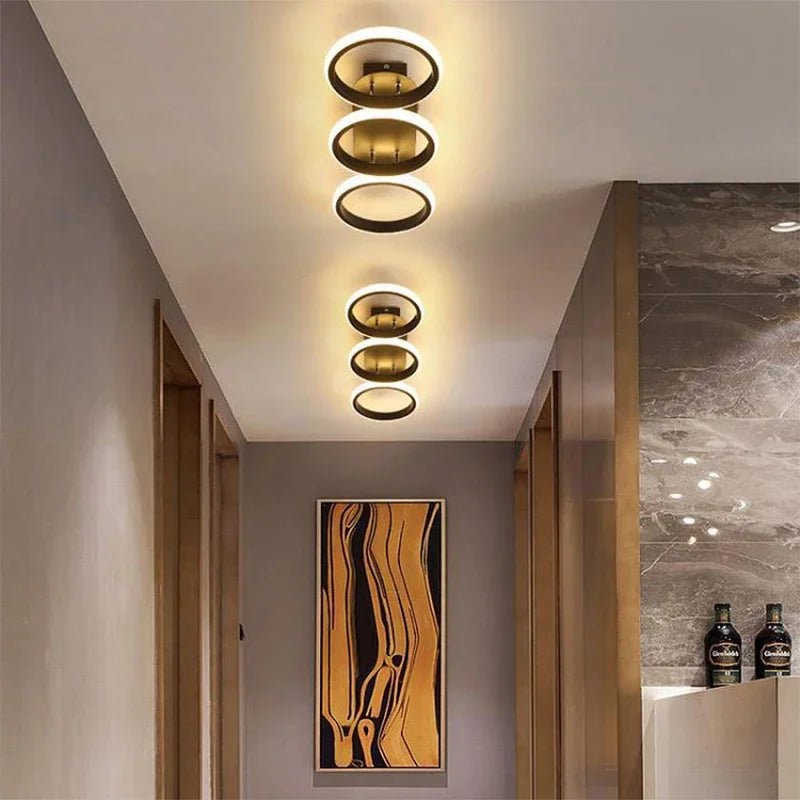 Sanoni Semi - Flush Mount Modern LED Ceiling Lights - Lumen Attic