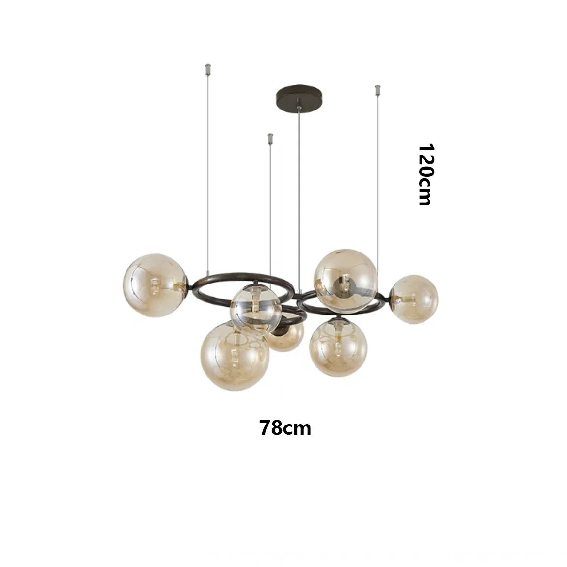 Saven Modern Nebula Orb Cluster Chandelier Light - Lumen Attic