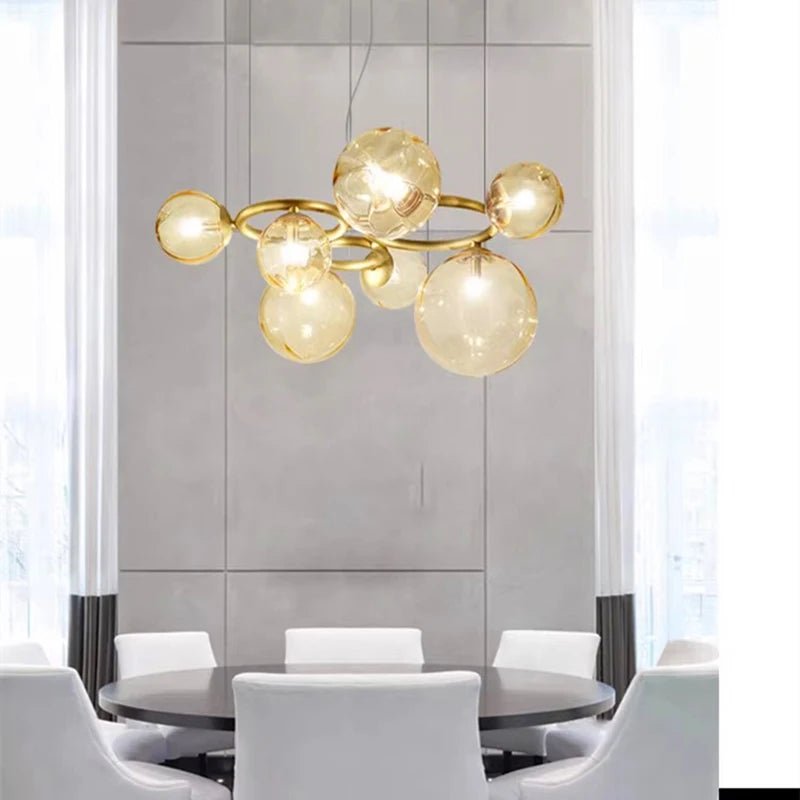 Saven Modern Nebula Orb Cluster Chandelier Light - Lumen Attic