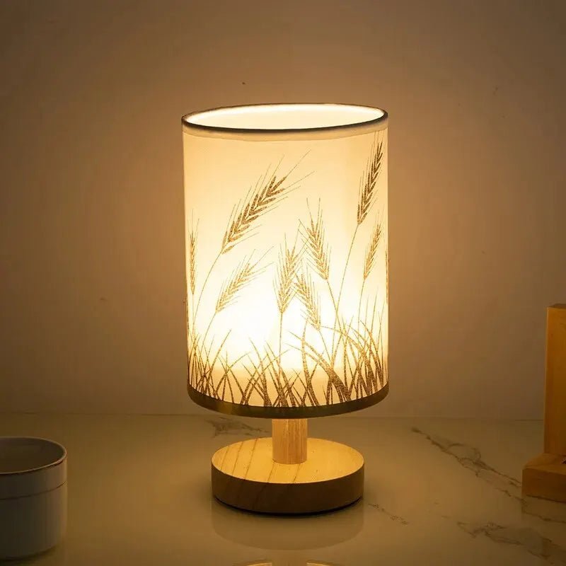 SereneGlow Nordic Wooden Table Lamp - Lumen Attic