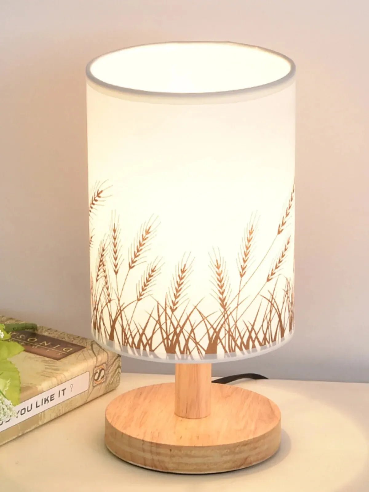 SereneGlow Nordic Wooden Table Lamp - Lumen Attic