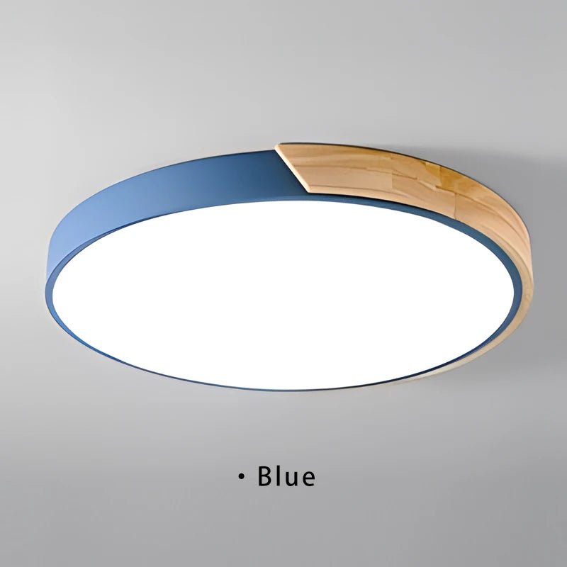 Shine Macaron Thin Wood Circular LED Ceiling Lamp - Lumen Attic