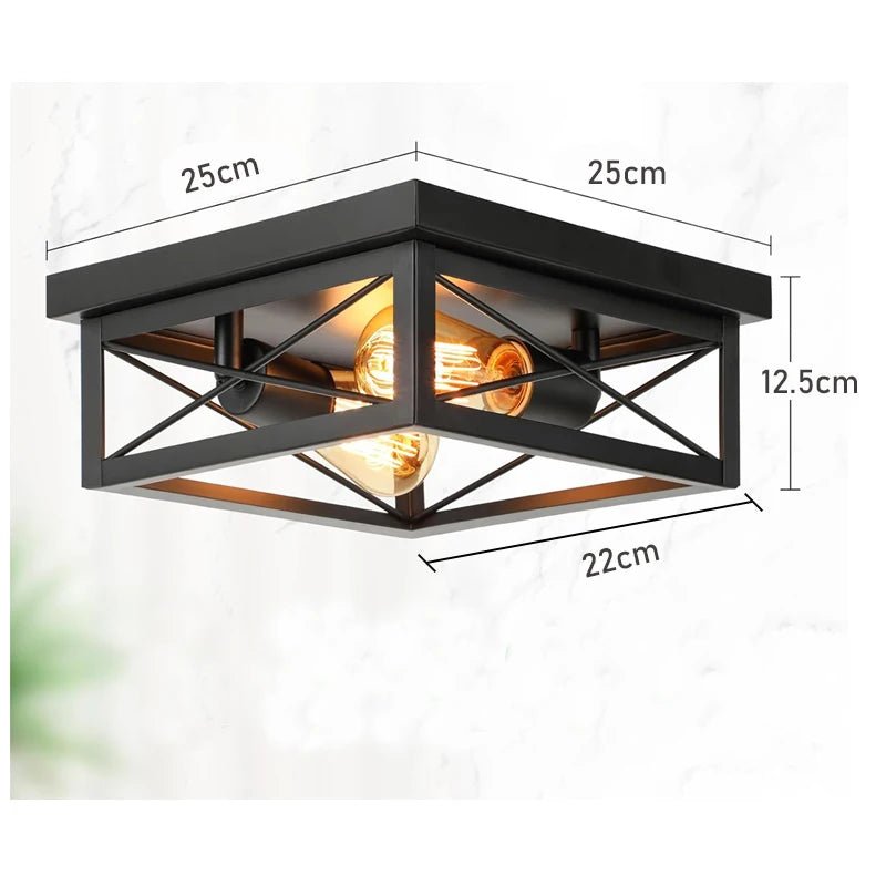 Sillon Rustic Semi - Flush Mount Ceiling Fan Light - Lumen Attic