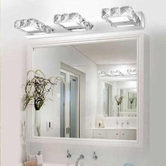 Sisilia Modern Crystal Wall Mirror Lamp - Lumen Attic