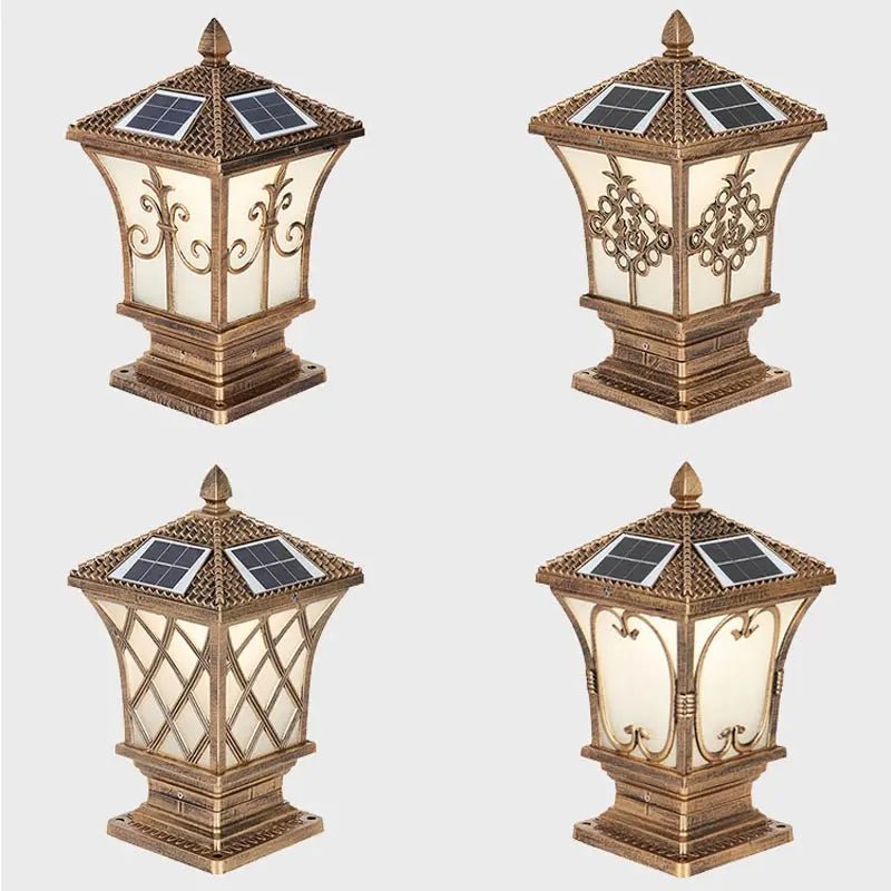 Solar Traditional Victorian Column Lantern LED - Lumen Attic