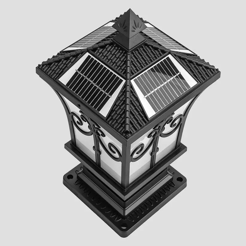 Solar Traditional Victorian Column Lantern LED - Lumen Attic