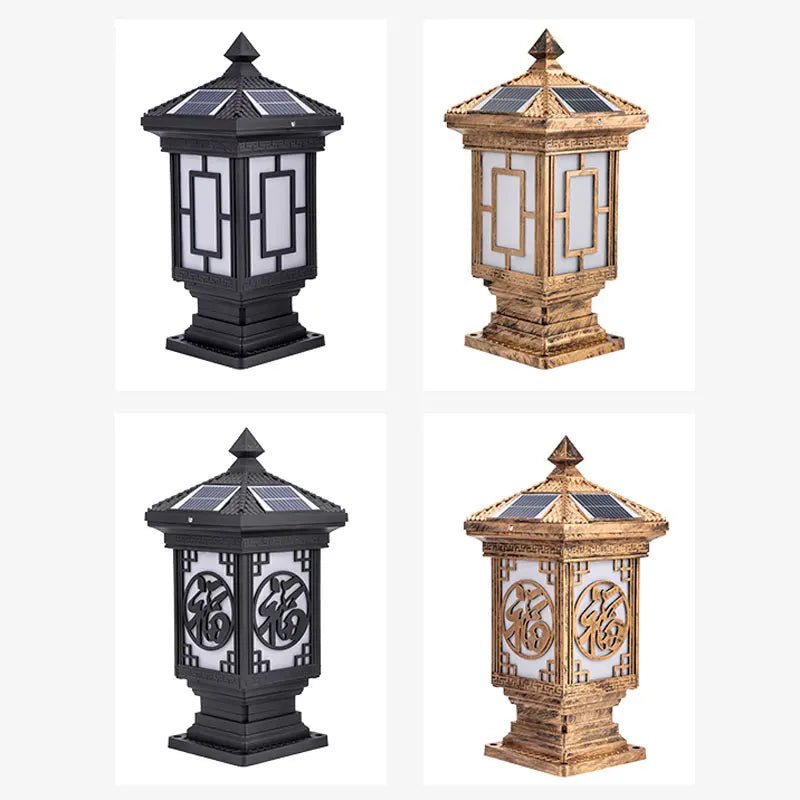 Solar Traditional Victorian Column Lantern LED - Lumen Attic