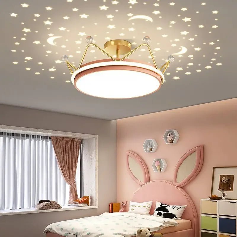 Star and Moon LED Frosted Chandelier - Lumen Attic