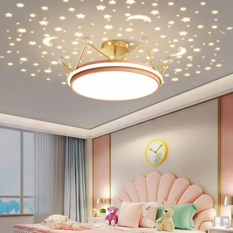 Star and Moon LED Frosted Chandelier - Lumen Attic