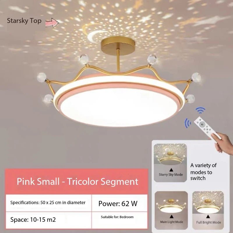 Star and Moon LED Frosted Chandelier - Lumen Attic