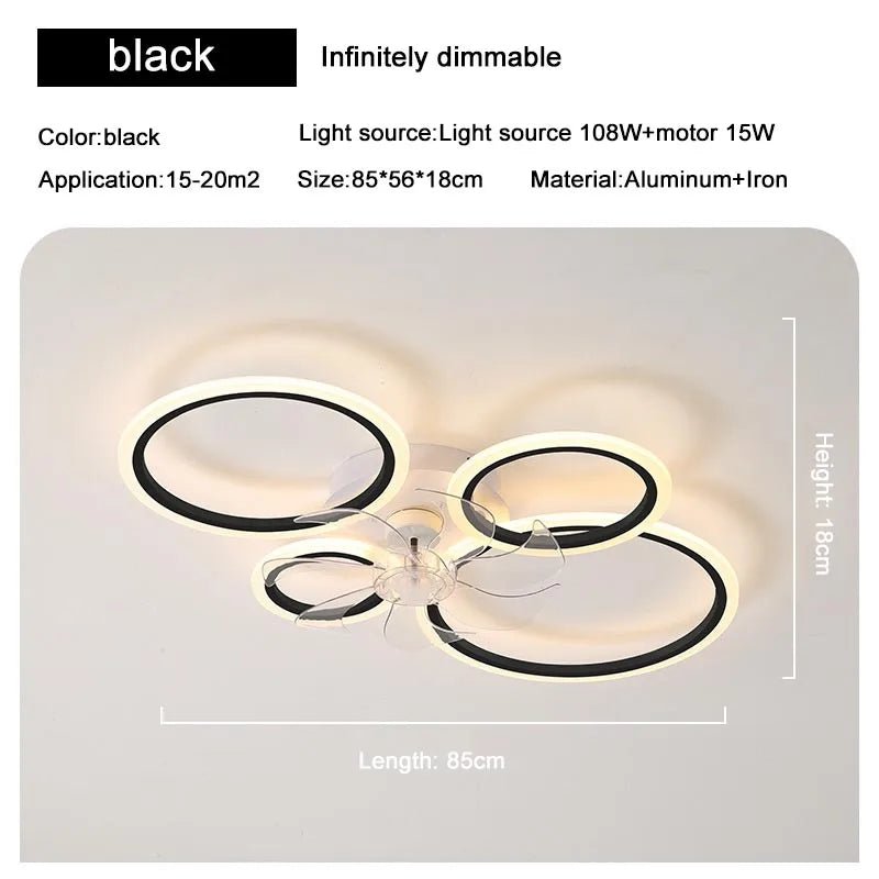 TAPN Ceiling Fan LED Chandelier - Lumen Attic