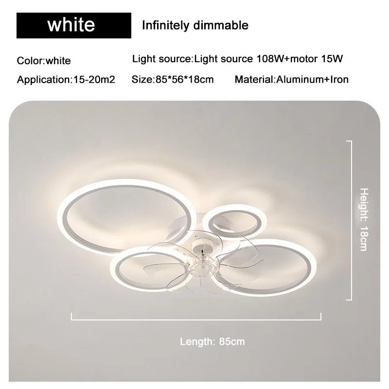 TAPN Ceiling Fan LED Chandelier - Lumen Attic