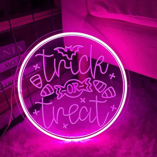 Trick Or Treat Neon Sign - Lumen Attic