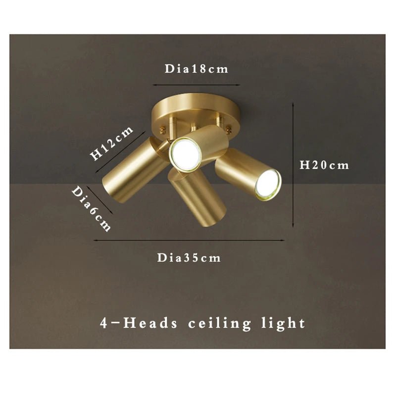 UMI LIGHTING GU10 Gold Rotatable Ceiling Light Fixture - Lumen Attic