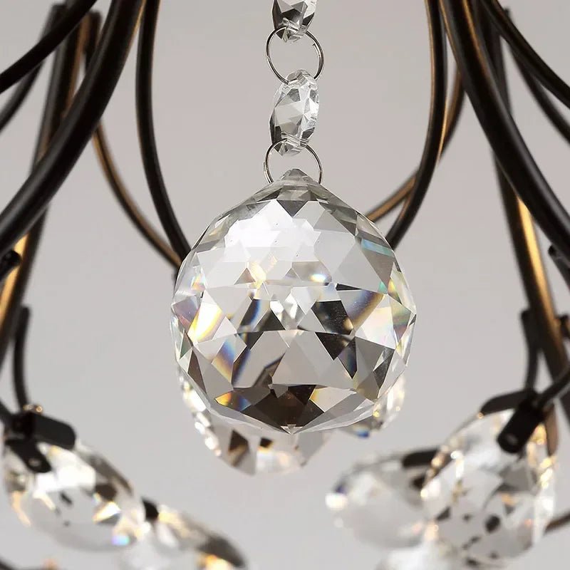 Varigola Modern Crystal Leaf Chandelier Ceiling Lamp - Lumen Attic