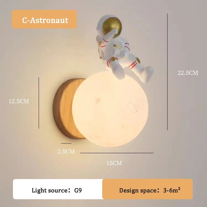 Various Astronaut Globe Scone and Pendant Light - Lumen Attic