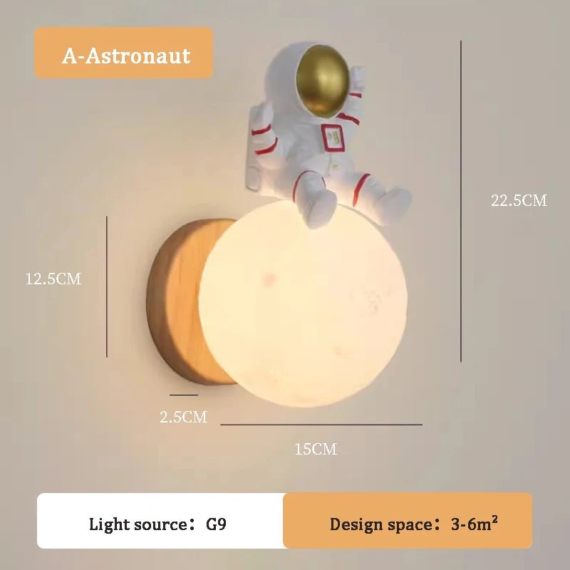 Various Astronaut Globe Scone and Pendant Light - Lumen Attic