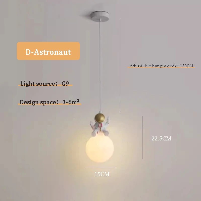 Various Astronaut Globe Scone and Pendant Light - Lumen Attic